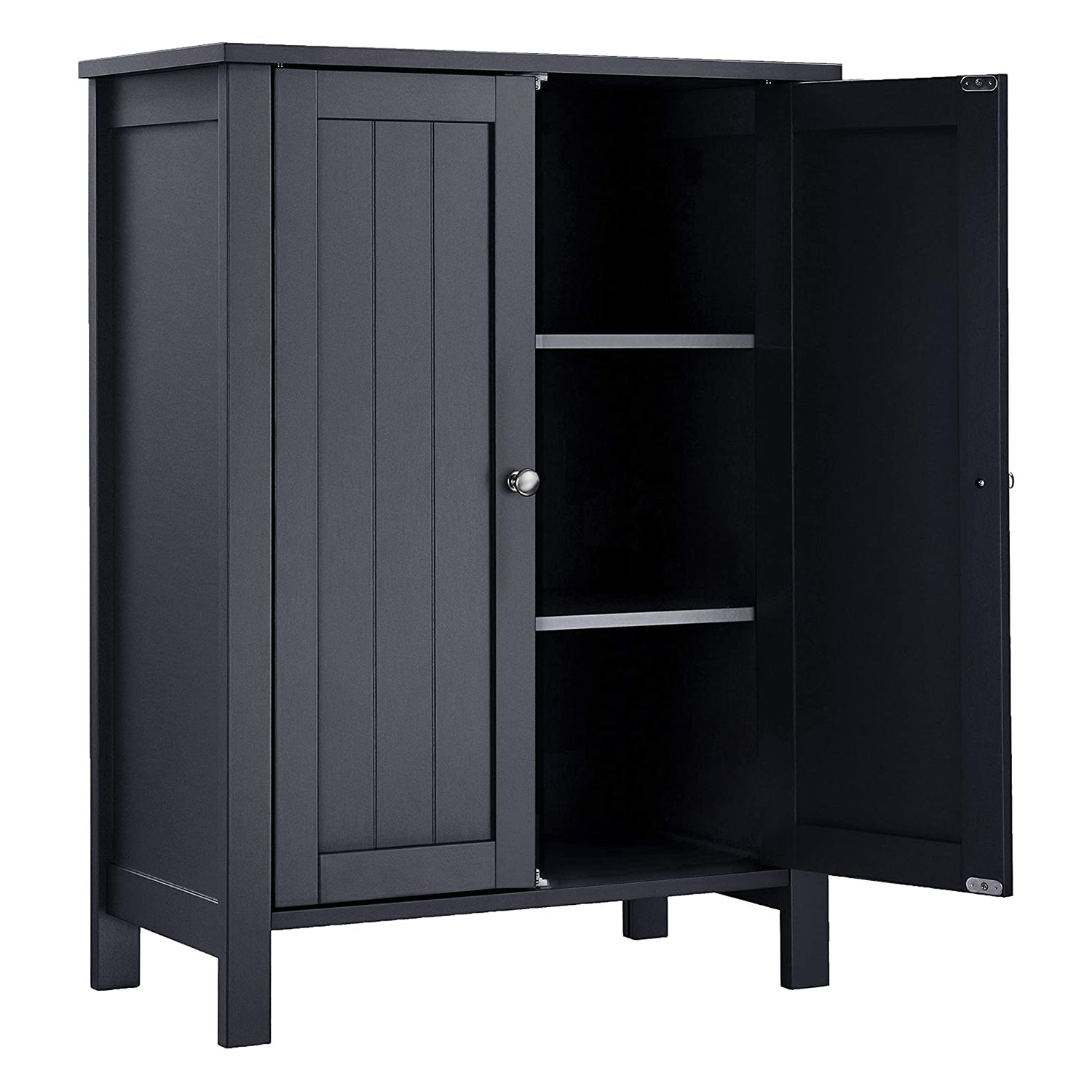 Bathroom cabinet - Storage cupboard - With 2 adjustable shelves - 2 doors - Gray