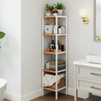 Bathroom board 5 levels, narrow shelf standing, multifunctional storage rack