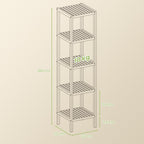 Bathroom board 5 levels, narrow shelf standing, multifunctional storage rack