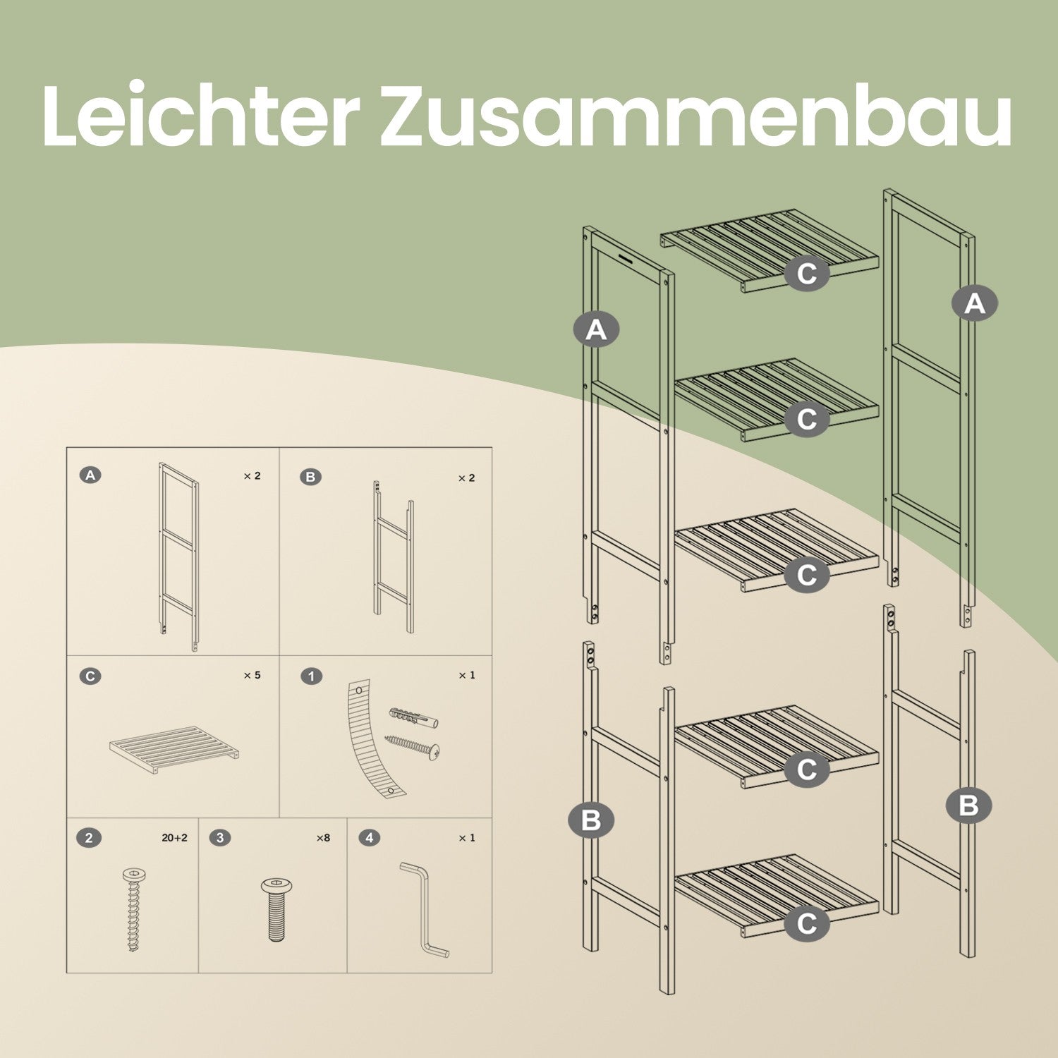 Bathroom board 5 levels, narrow shelf standing, multifunctional storage rack