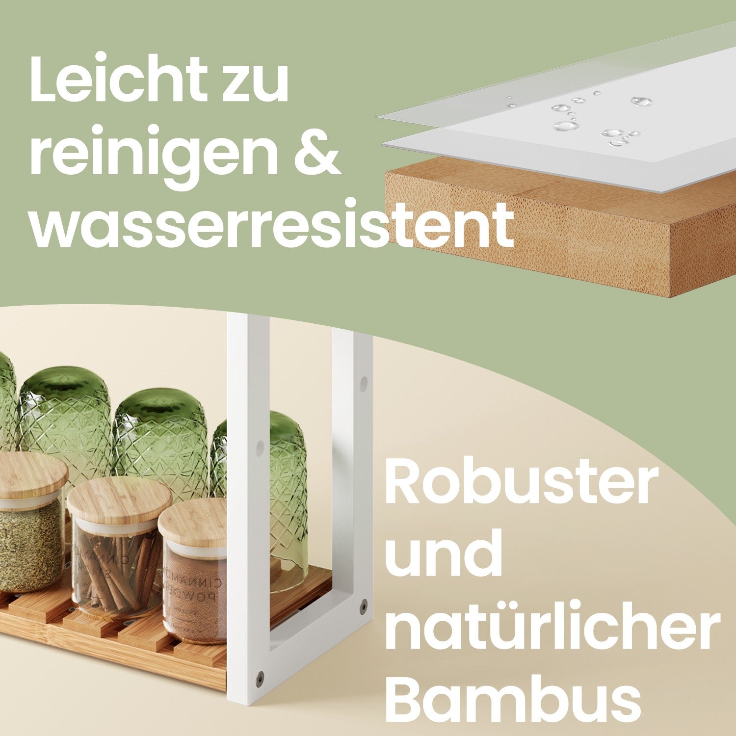 Bathroom shelf, bathroom shelf, plant shelf with 3 adjustable shelves