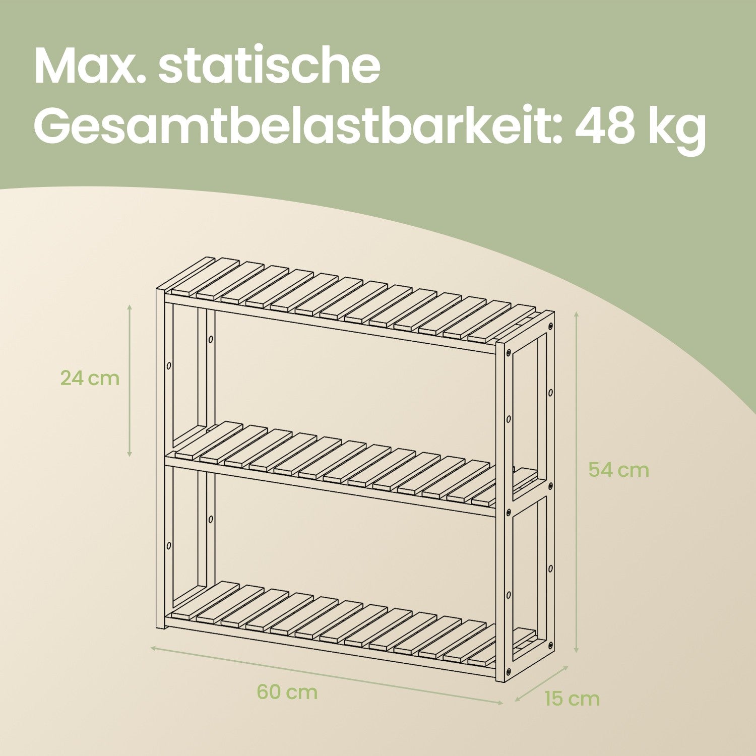 Bathroom shelf, bathroom shelf, plant shelf with 3 adjustable shelves