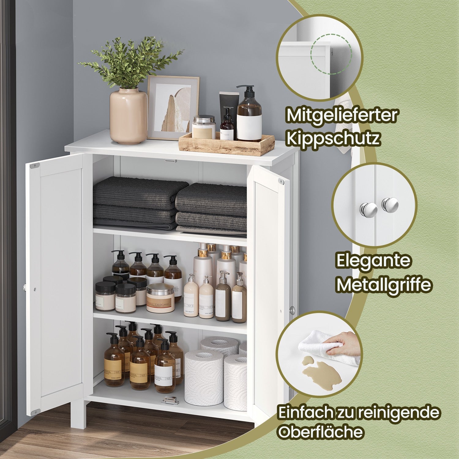 Bathroom furniture, detached bathroom cabinet, storage cupboard