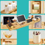 Bamplank of Bamboo - extendable, with cup holder and book aid