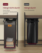 Laundry basket 4 courses chestnut-ink-black pigeon gray