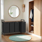 Laundry basket with 4 compartments - Fabis collector with board, large washing box