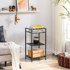 Side table - Bathroom rack - Bathroom shelf - Kitchen shelf - Black