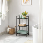 Side table - Bathroom rack - Bathroom shelf - Kitchen shelf - Black