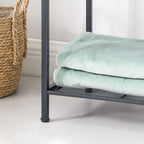 Side table - Bathroom rack - Bathroom shelf - Kitchen shelf - Black