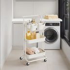 3-layer trolley, serving wagon, kitchen wagon with handle