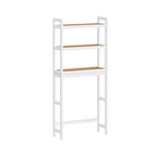 Bathroom shelf-3 levels-Bamboo-Cloudy White-natural color