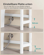 Bathroom shelf-3 levels-Bamboo-Cloudy White-natural color