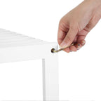 Bathroom rack - Bamboo rack with 5 shelves - White