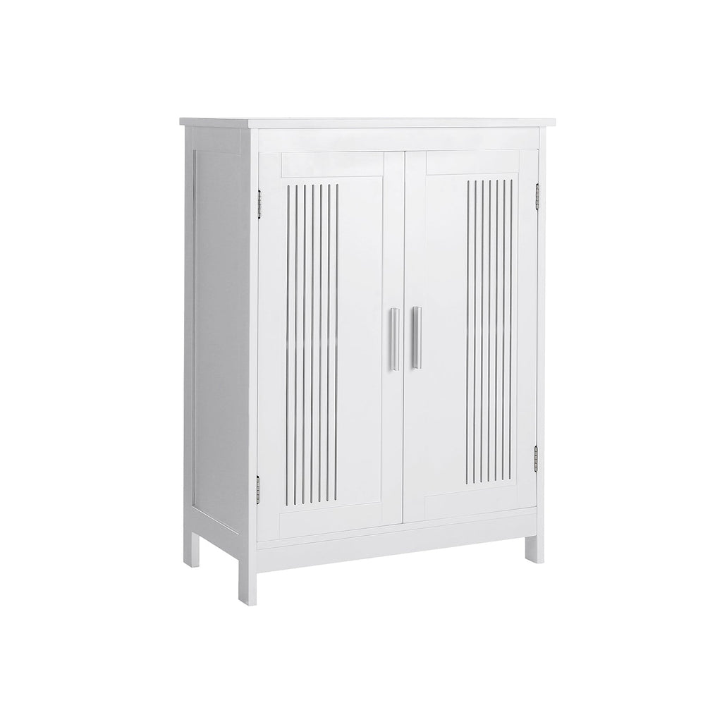 Bathroom furniture - Storage cupboard - 2 doors - 2 adjustable shelves - White