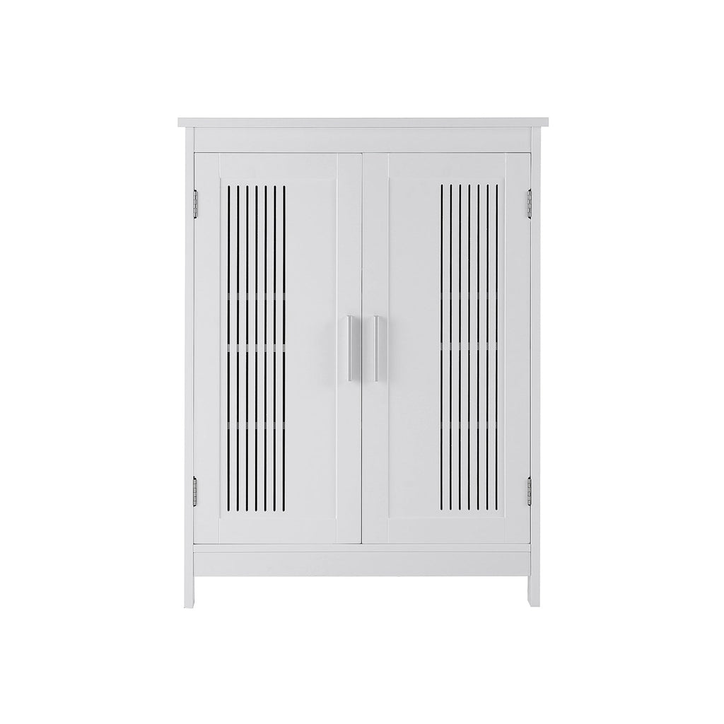 Bathroom furniture - Storage cupboard - 2 doors - 2 adjustable shelves - White