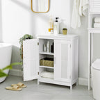 Bathroom furniture - Storage cupboard - 2 doors - 2 adjustable shelves - White