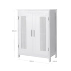 Bathroom furniture - Storage cupboard - 2 doors - 2 adjustable shelves - White