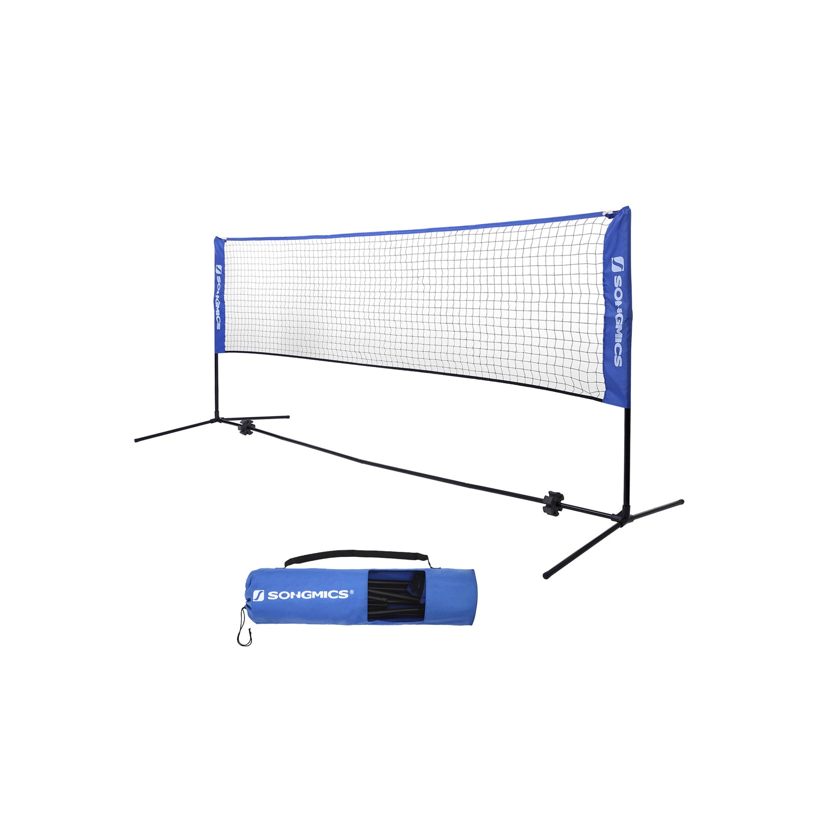 BadmintonNet - Adjustable tennis network - 3 meters - Blue