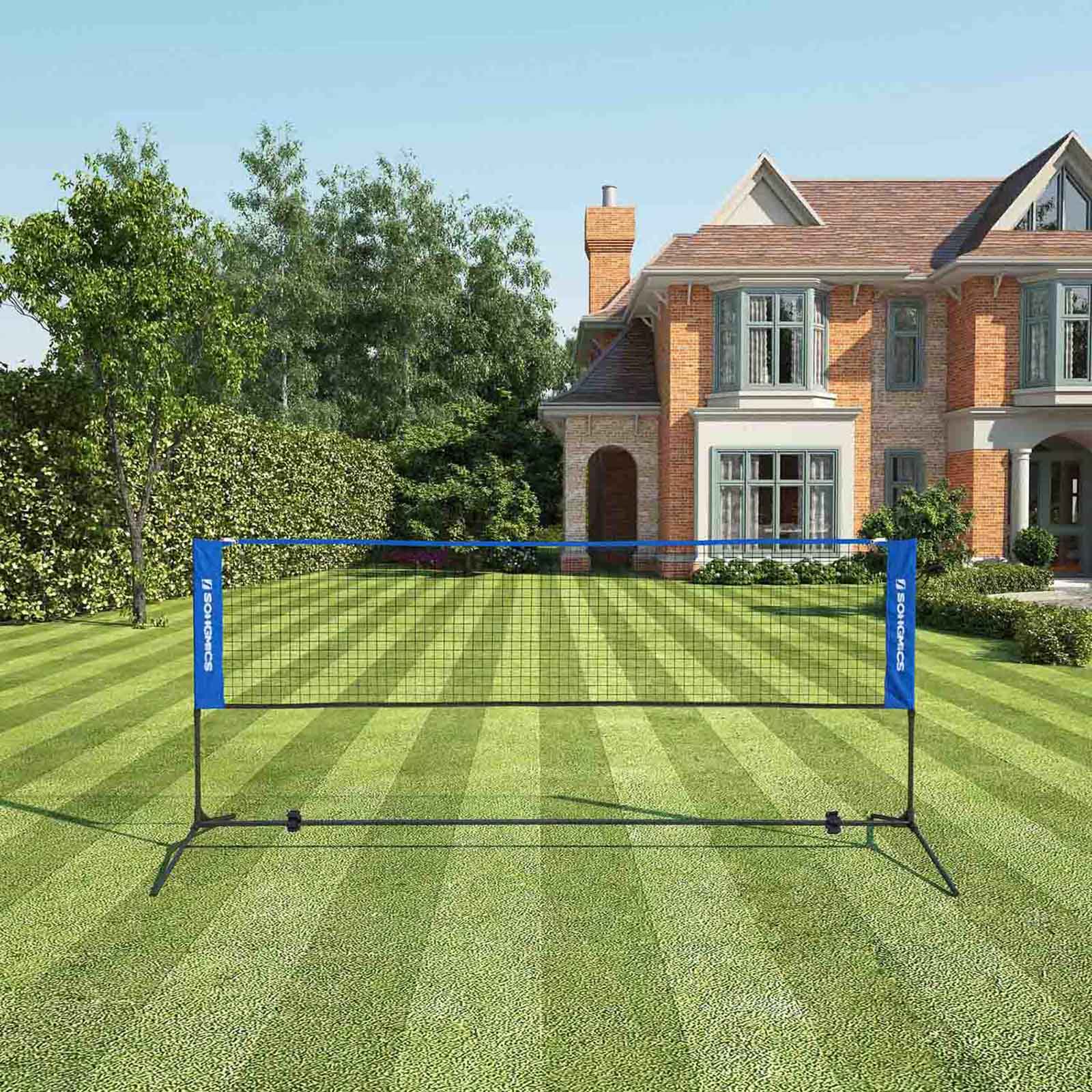 BadmintonNet - Adjustable tennis network - 3 meters - Blue
