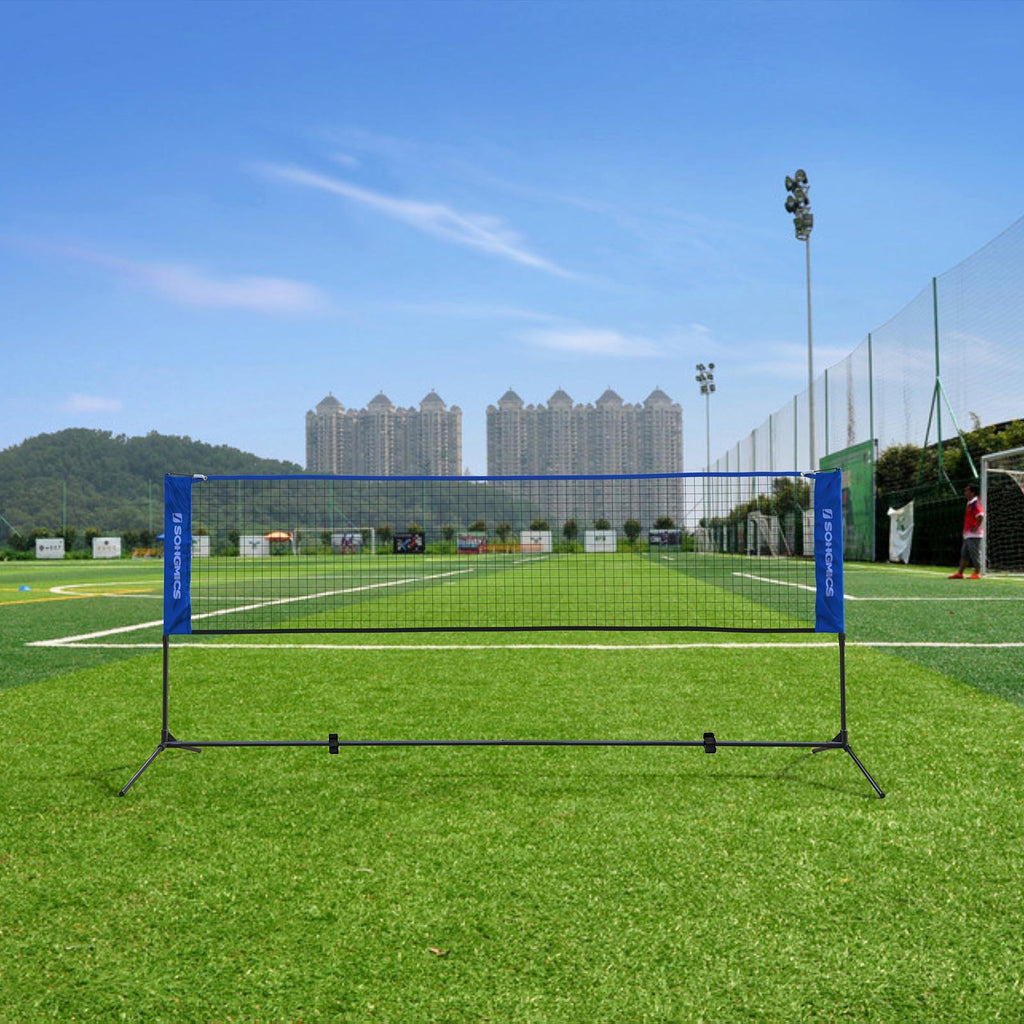 BadmintonNet - Adjustable tennis network - 3 meters - Blue