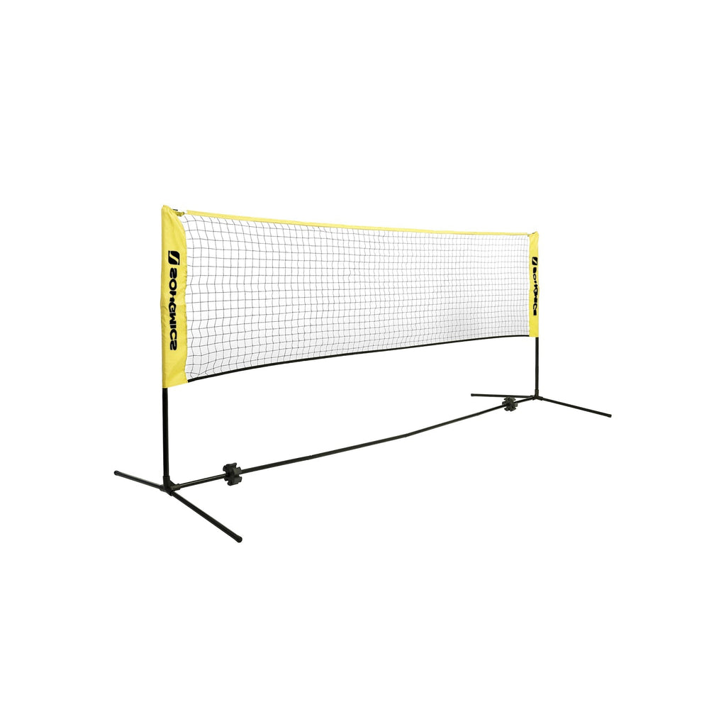 BadmintonNet - adjustable tennis network - Including standard and carrier bag - Yellow/Black
