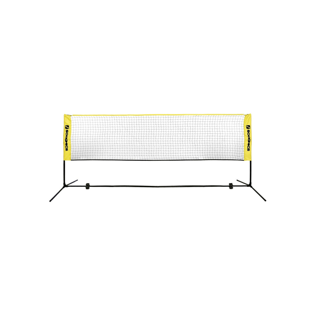 BadmintonNet - adjustable tennis network - Including standard and carrier bag - Yellow/Black