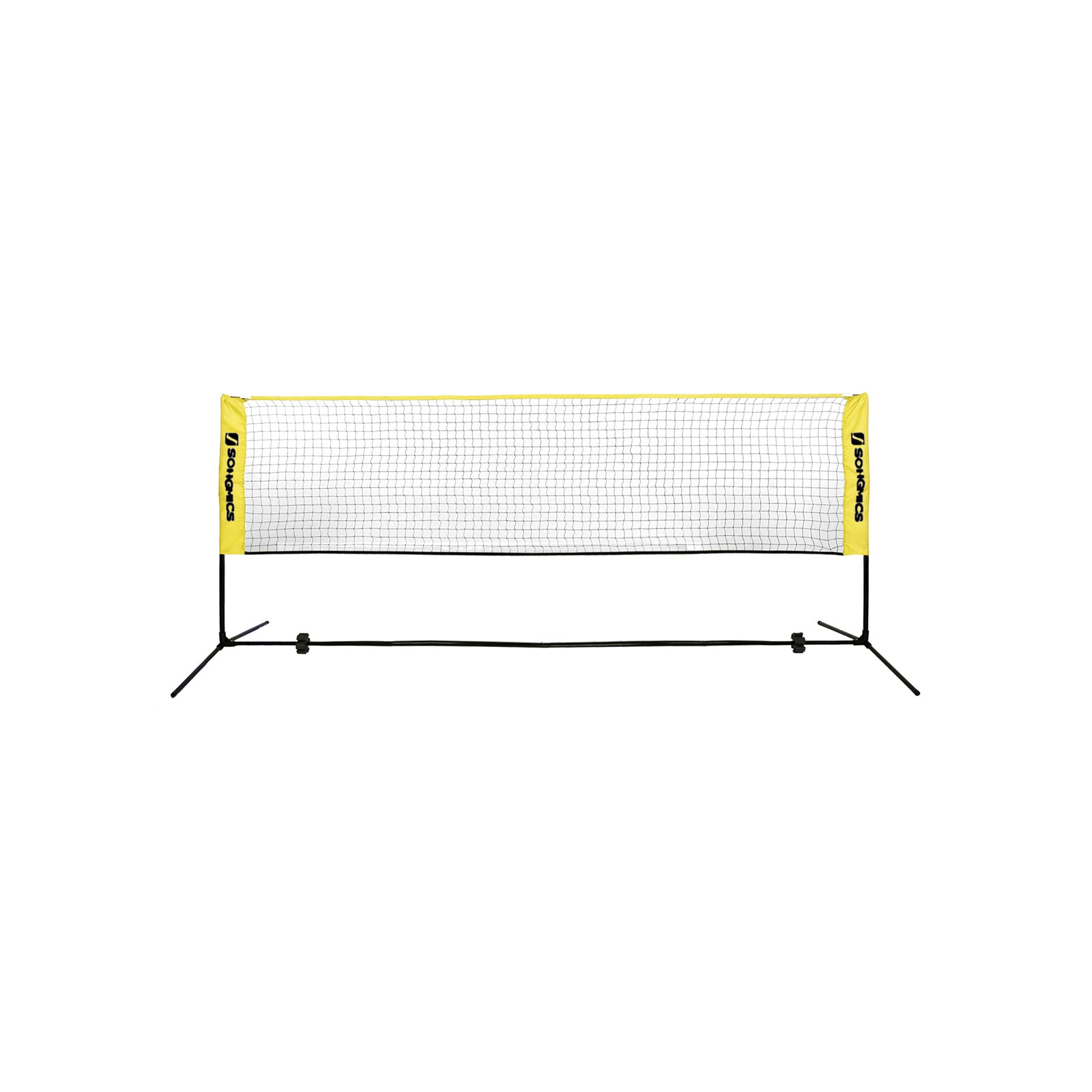 BadmintonNet - adjustable tennis network - Including standard and carrier bag - Yellow/Black