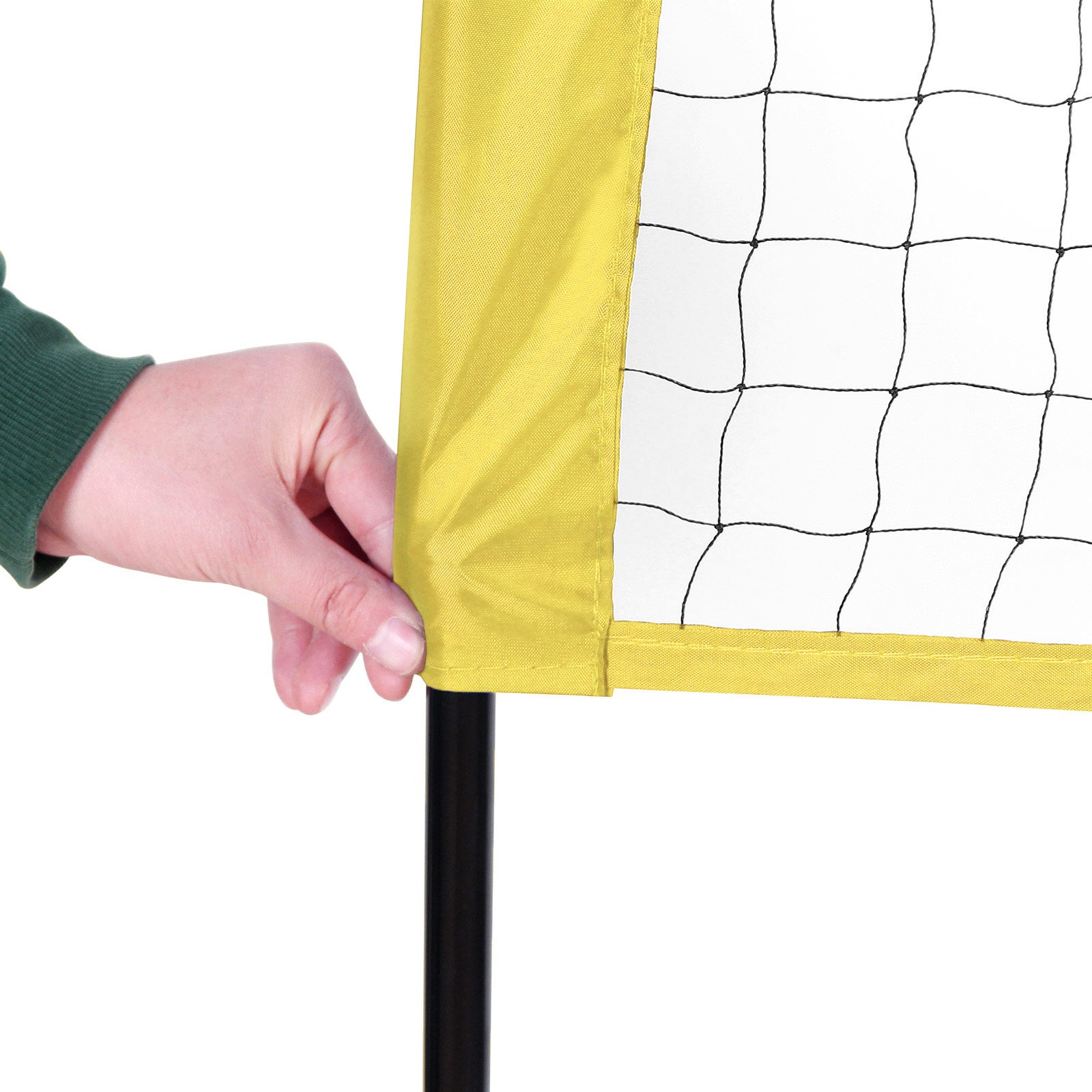 BadmintonNet - adjustable tennis network - Including standard and carrier bag - Yellow/Black