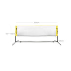 BadmintonNet - adjustable tennis network - Including standard and carrier bag - Yellow/Black