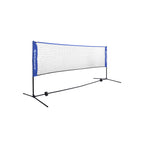BadmintonNet - adjustable tennis network with iron frame and bag - blue