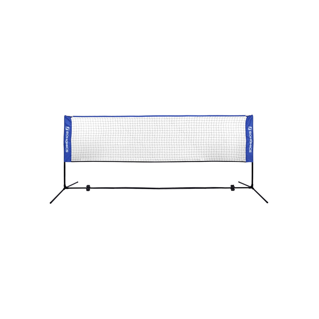 BadmintonNet - adjustable tennis network with iron frame and bag - blue