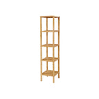 Bathroom rack - Bamboo - 5 floors - 33 x 33 x 146 cm - narrow