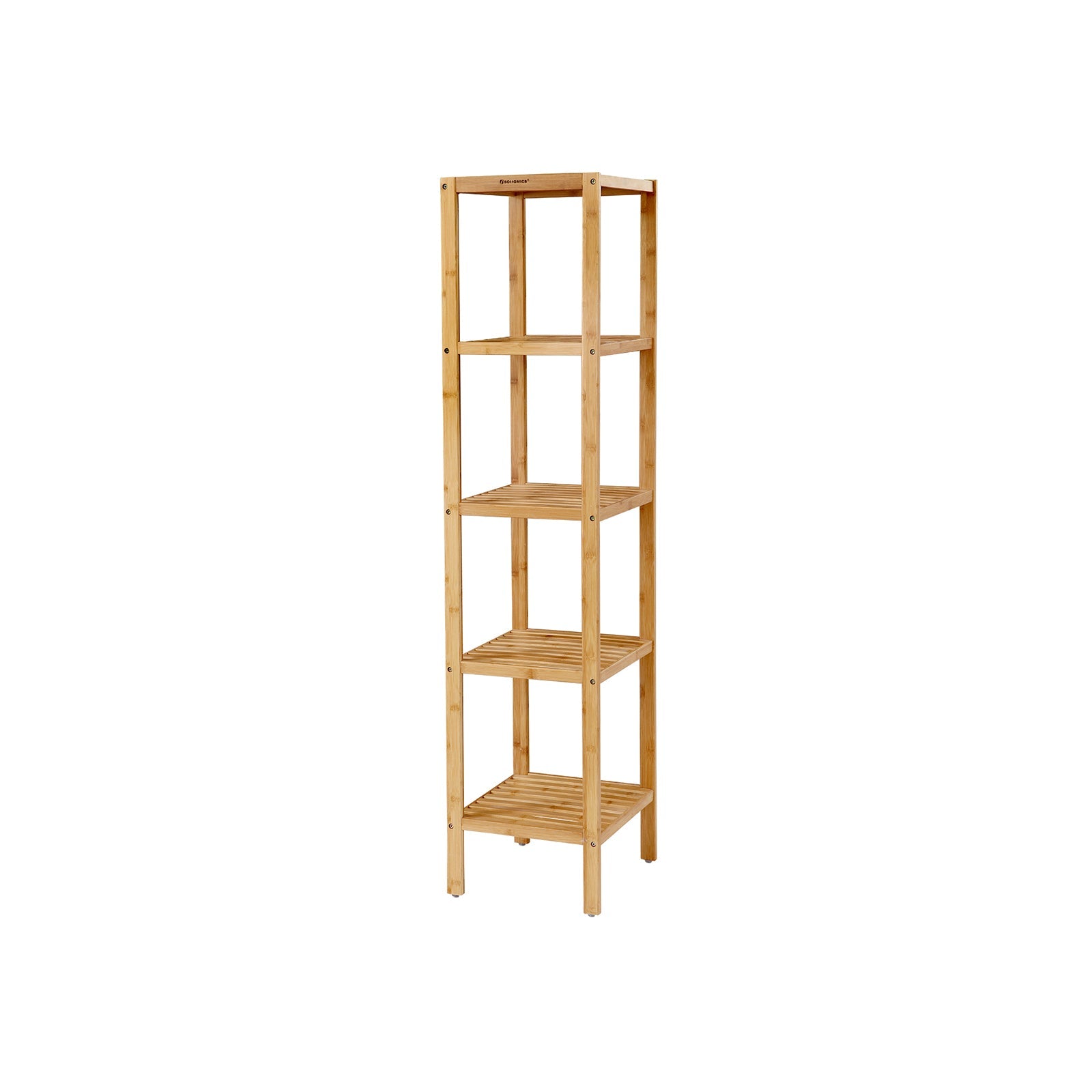 Bathroom rack - Bamboo - 5 floors - 33 x 33 x 146 cm - narrow