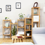 Bathroom rack - Bamboo - 5 floors - 33 x 33 x 146 cm - narrow