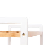 Bathroom rack - Bamboo rack with 4 shelves - natural/white