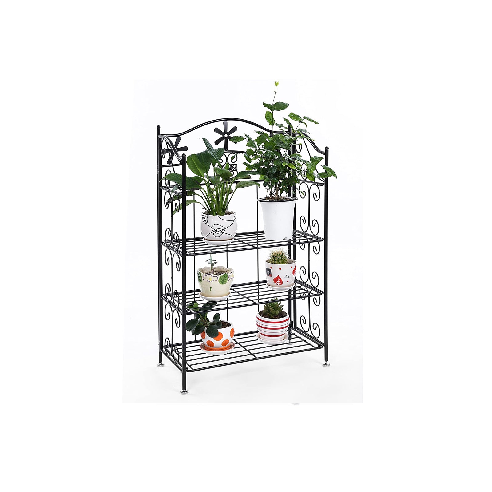 Bathroom rack - With 4 levels - Standing - Black