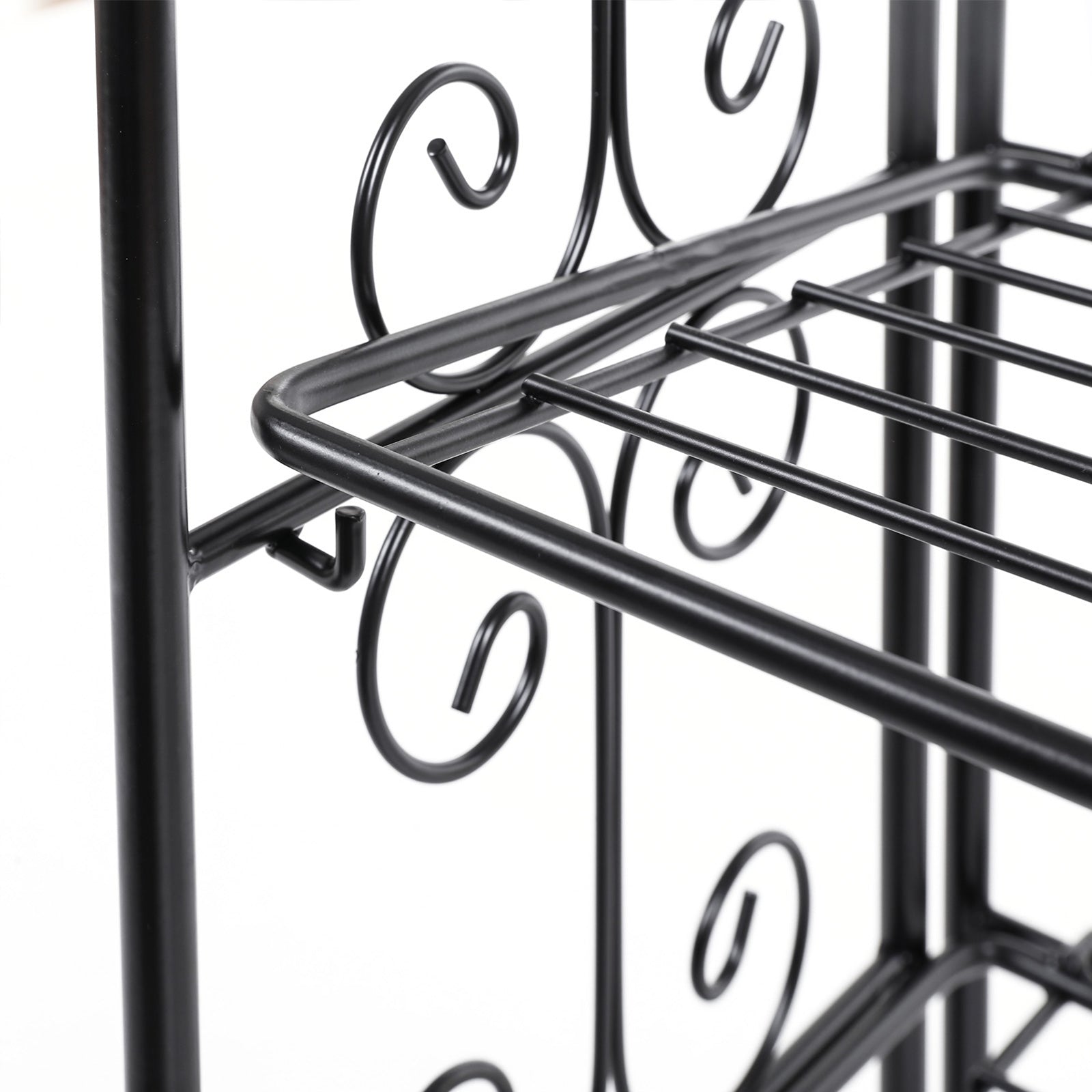 Bathroom rack - With 4 levels - Standing - Black