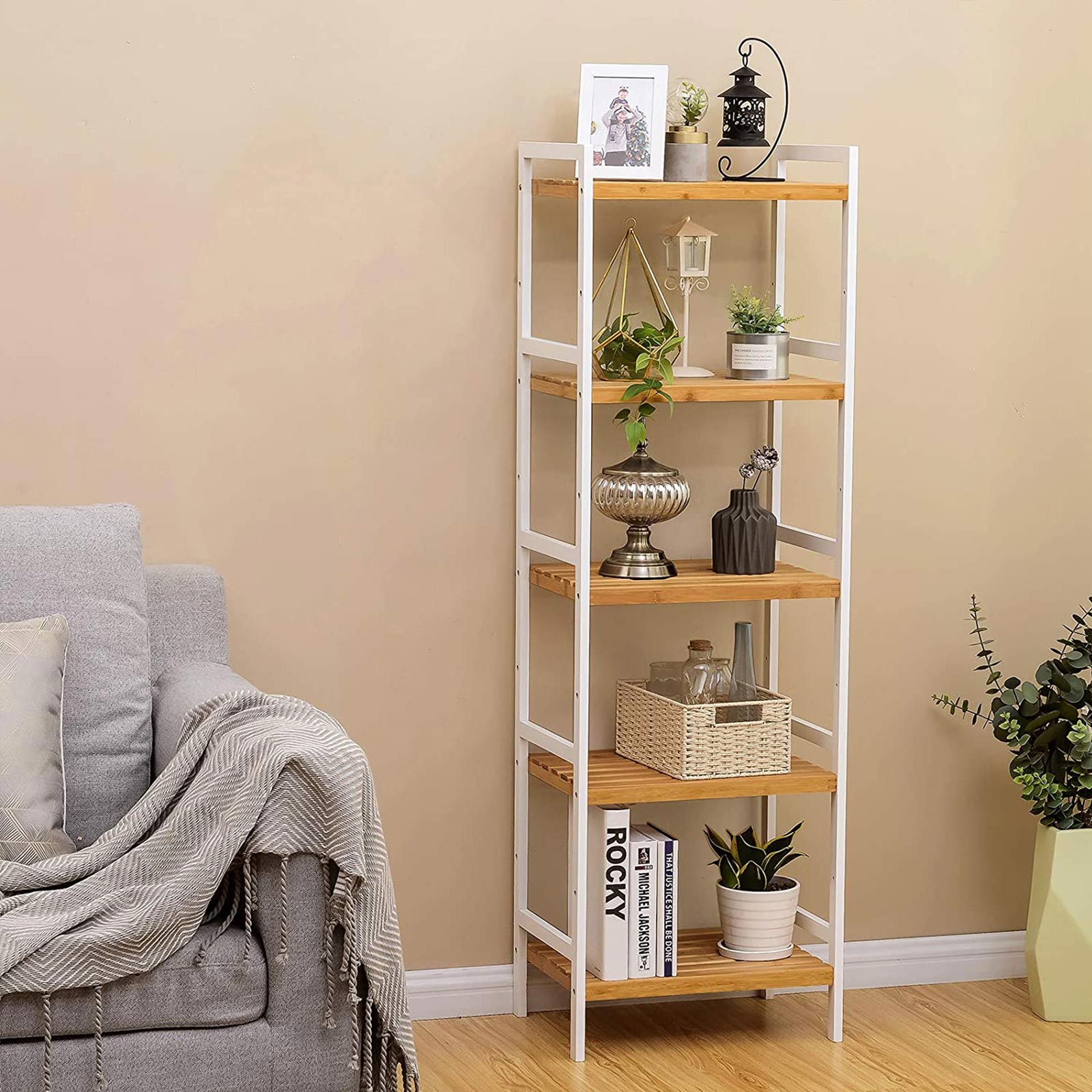 Bamboerek - Kitchen rack - Bathroom rack - With 5 shelves - Naturel