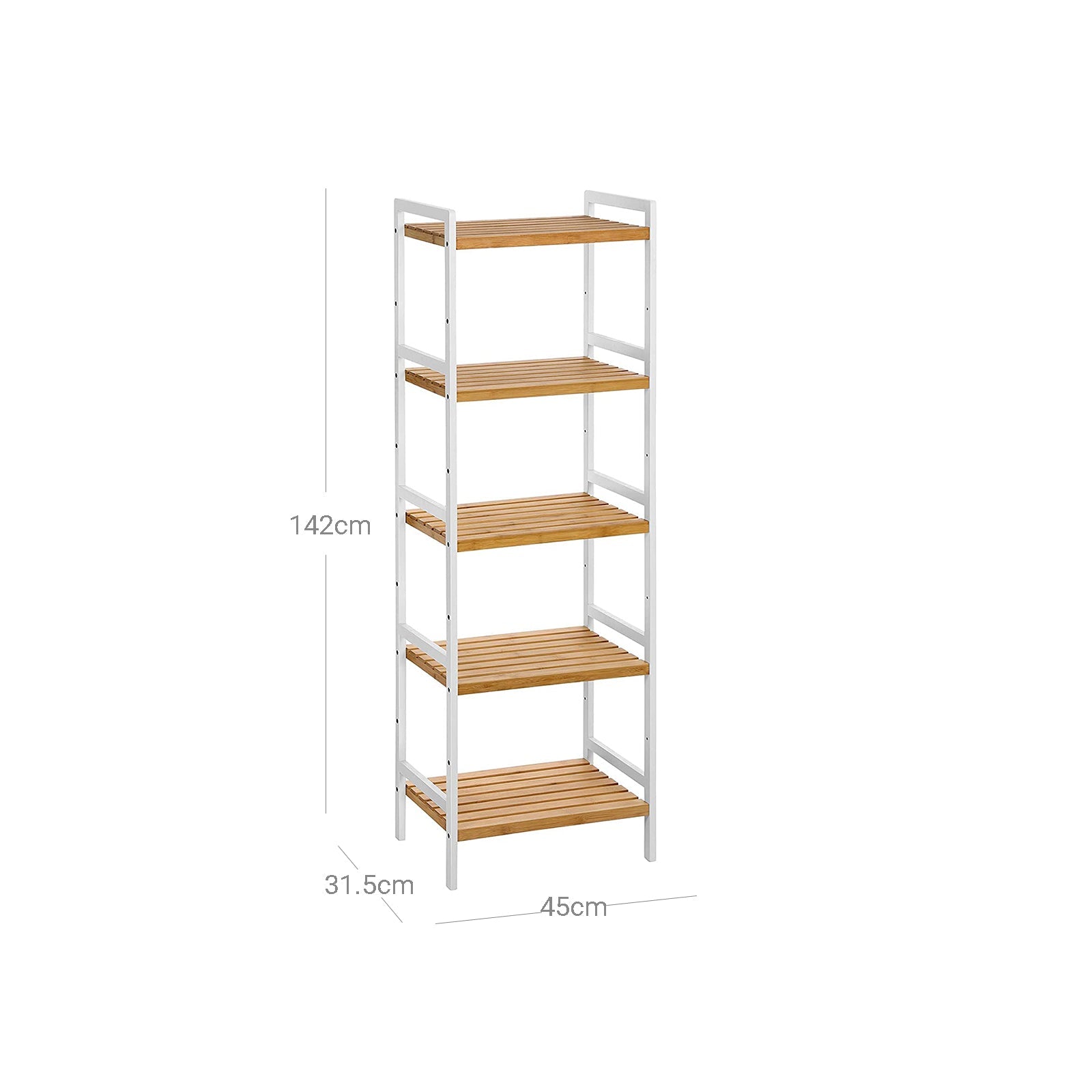 Bamboerek - Kitchen rack - Bathroom rack - With 5 shelves - Naturel
