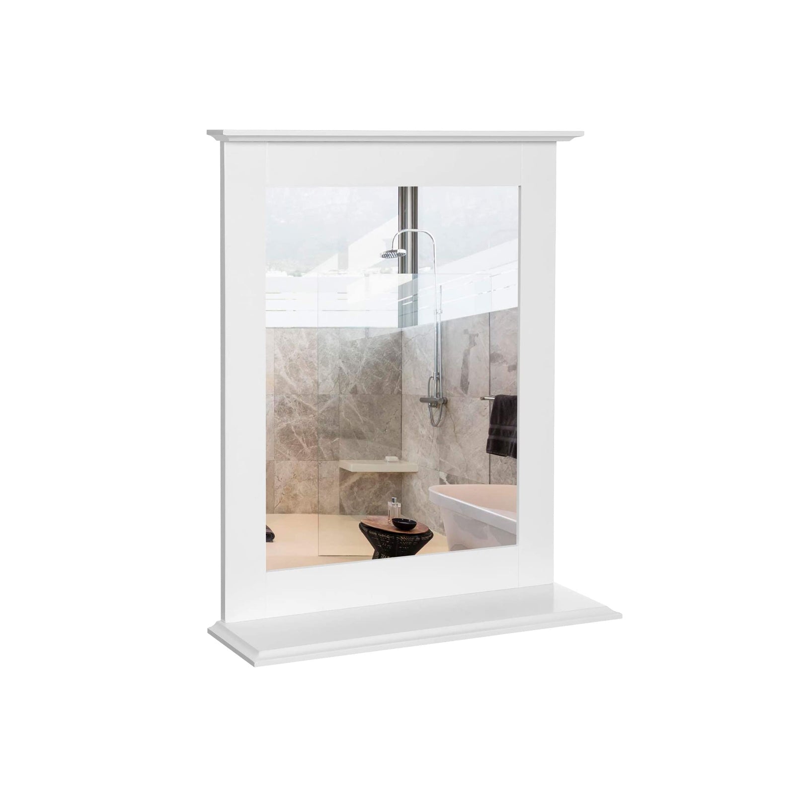 Bathroom mirror - With Plank