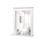 Bathroom mirror - With Plank