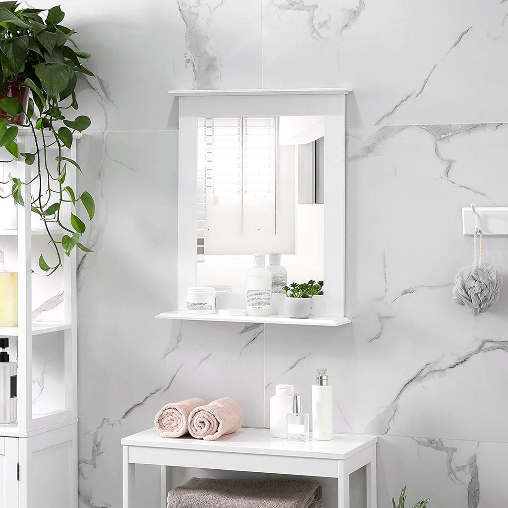 Bathroom mirror - With Plank