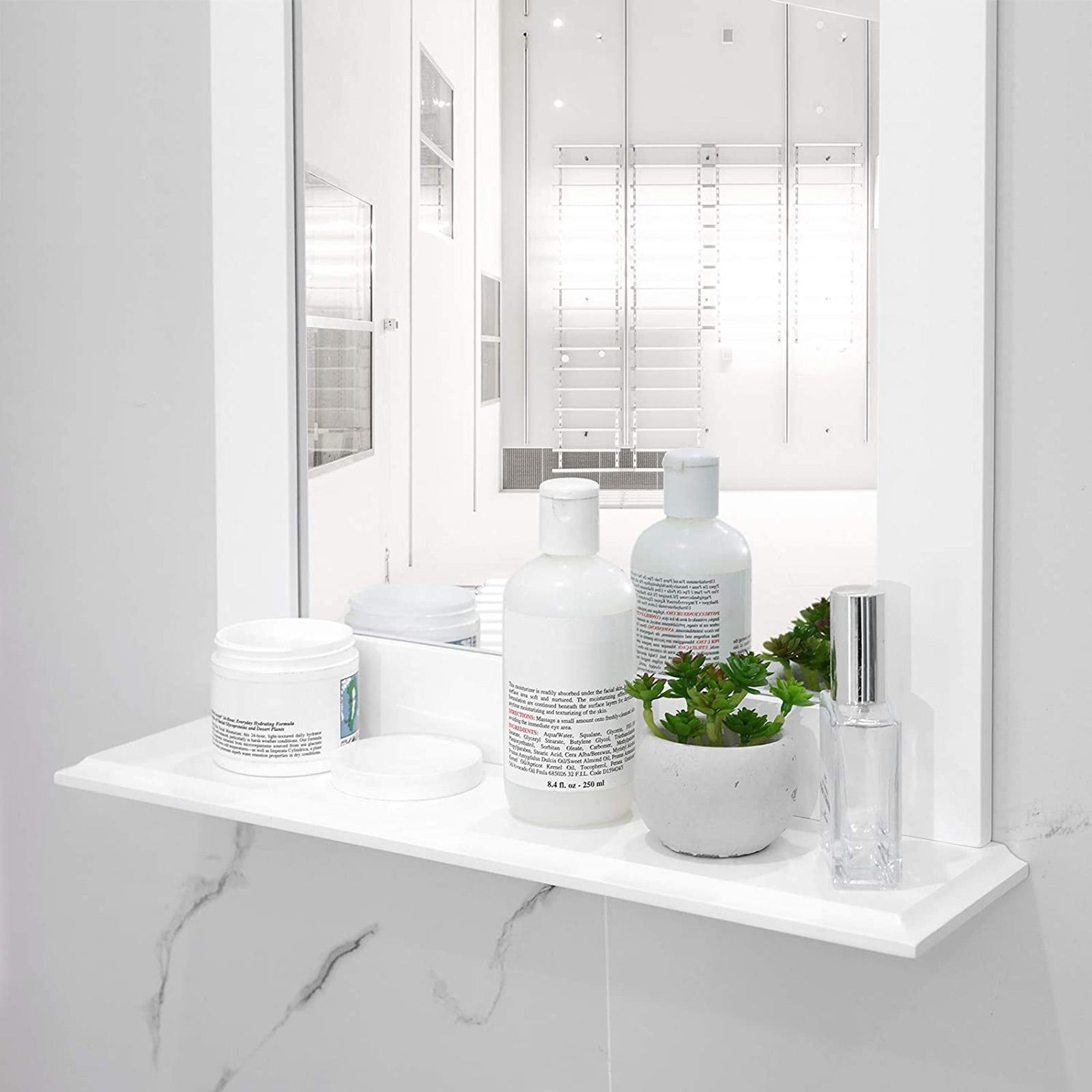 Bathroom mirror - With Plank