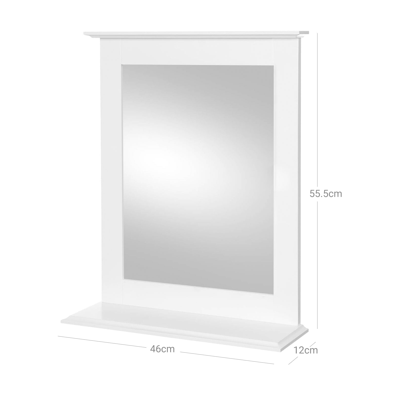 Bathroom mirror - With Plank