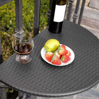 Balcony Hang table - Polyrotan - Black