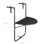 Balcony Hang table - Polyrotan - Black
