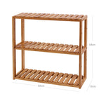 Bathroom rack - Wooden Cabinet - Bamboo - Adjustable shelves - Natural