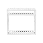 Bathroom rack - Plant rack - Bamboo - 3 adjustable shelves - White