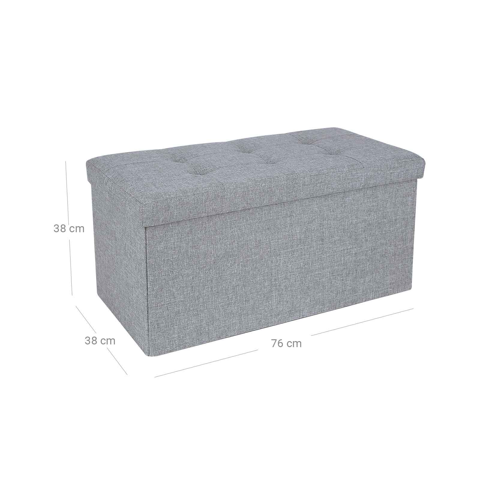 Sofa - 80 l - Foldable - 300 kg - 76 x 38 x 38 cm - light gray
