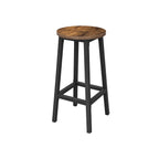 Bar stools - Set of 2 - Bar chairs with steel frame - Vintage brown/black